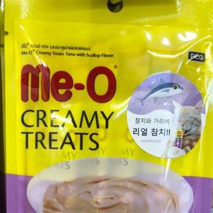 Me-O 미오 크리미 참치 가리비 스낵 반려묘 사료 75g 고양이