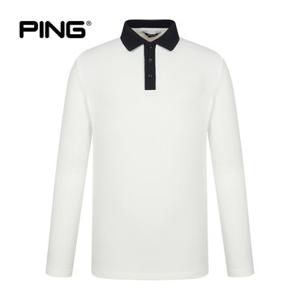 [PING] 남성 배색 카라 긴팔 티셔츠