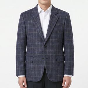 [아즈바이]중년 남성 울 체크 콤비 자켓 마이 YWC708 가을 겨울