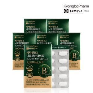 종근당홀딩스 경보제약 고용량 1000mg 비타민b3 니코틴산아미드 나이아신 30정 x 6박스 (총180정)