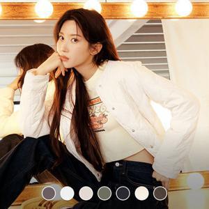 [백화점][지오다노] 여성 라운드넥 어니언 퀼팅 경량 다운 패딩 자켓 375908