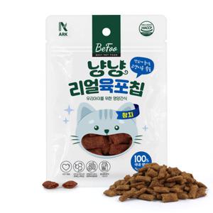[국내생산] 베푸 냥냥리얼육포칩 고양이 간식 이빨과자 치석제거 차전자피 참치, 50g, 1개