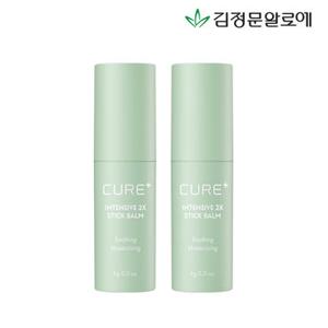 [김정문알로에] 큐어 2X크림 수분 스틱밤 9g 2개