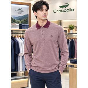 [크로커다일남성]고탄력 자가드 베이직 카라티셔츠 CDAACTP37037