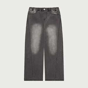 [행텐 틴즈]행텐틴즈 여아 풀밴딩 커팅 라인 와이드 데님팬츠_165(14530-155-606-10)