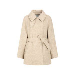JJ지고트 울 백 플리츠 래글런 하프 코트 GPBA0CTR51