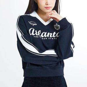 [스파오] (ATHLETIC) ATLANTA 크롭 칼라넥 스웨트셔츠 (SPMWE49G41-O)