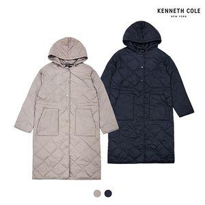 케네스콜 여)다이아퀼팅 후드 다운점퍼(FKPWCUE505P)