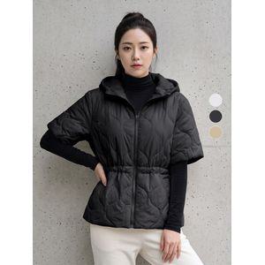 이지바이 투엘라 리얼퀸 여성 골프 아웃도어 방풍안감 후드 반팔 경량 패딩 자켓(W6WJ01)