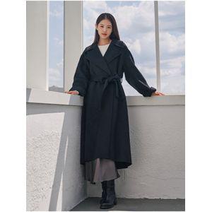 비지트인뉴욕 캐시 블렌디드 벨티드 롱 핸드메이드 코트(VBBLCF1)