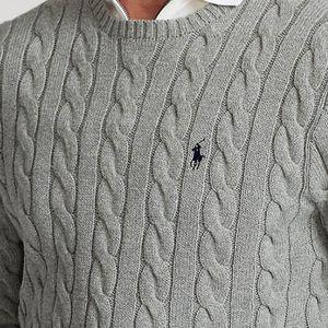 TRYS [POLO] 폴로 RALPH LAUREN 남성 꽈배기 라운드 긴팔 니트