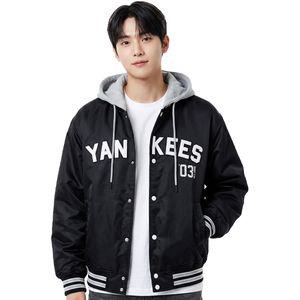 MLB 공용 양키스 후드 바시티 자켓 3AJPV0451-50BKS