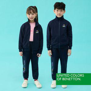 베네통 언더웨어 [베네통] 베네통 키즈 집업 상하세트 네이비 BNU4P32_T