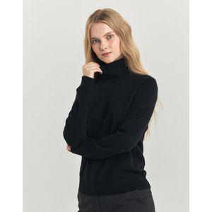 헤지스레이디스 여성 블랙 캐시미어100% 터틀넥 스웨터 WSSW4DC01BK