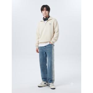 피지컬 디파트먼트 스트레이트 스프레이 프린트 데님 워싱블루 PD01PT0013DB