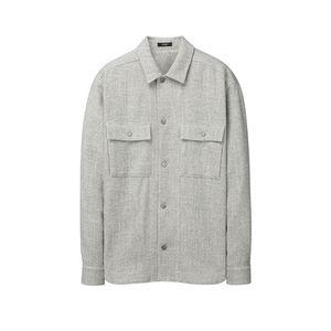 알레그리 그레이 Multi Yarn 트위드 카라 셔켓 ARSH4C002G1