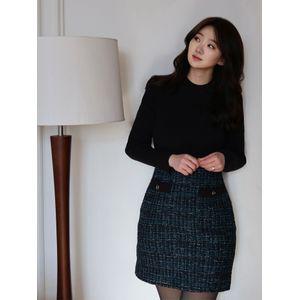 질스튜어트뉴욕 우먼 [인플루언서 착용] 그린 트위드배색 코튼혼방 원피스 JSDR3D280E3