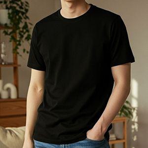 에스케이스토아 남녀공용반팔티 남자 여성 면 반팔 티 여름 무지 기본 티셔츠 블랙110