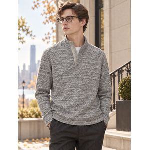 질스튜어트뉴욕 맨 다크그레이 bouclé jersey 하이넥 긴팔 티셔츠 JNTS4C103G3