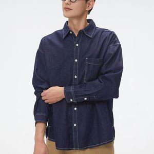스파오 데님 오버핏 셔츠 (SPYJF23C01-O)