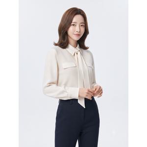 샤트렌 스카프 블라우스 아이보리 HCCFBL102