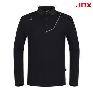 JDX 남성 배색라인 기모 티셔츠(X1TLV4405BK)
