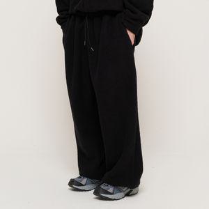 카고브로스 TEDDY OVER FLEECE WIDE STRING PANTS (BLACK)