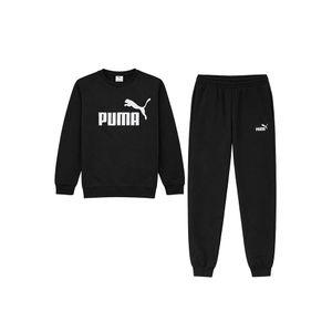 푸마 PUMA 에센셜 NO.1 로고 B 맨투맨 여성 아동 주니어 트레이닝 세트 플리스 기모 운동복 짐웨어 런닝복 블랙 689721-01