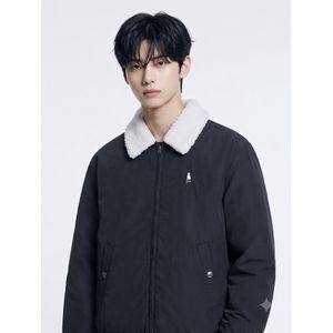 예일 탈부착 보아 쇼트 푸퍼 다운 패딩 YEW1DW302ABK