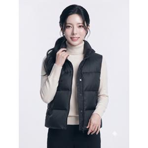 씨 퀄팅 하이넥 덕다운 베스트 2color
