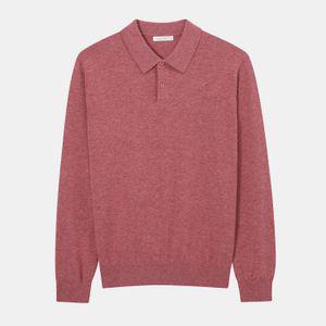 바쏘옴므 울 캐시미어 카라 니트 핑크 WSY4WT74A