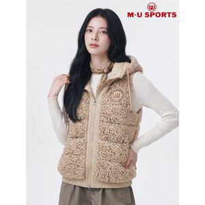 엠유스포츠 여성 보아퍼 다운 베스트 베이지 MUW54DV1BE