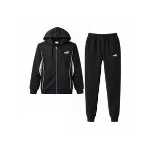 푸마 PUMA 스포츠 스웨트 후드집업 남성 트레이닝 세트 플리스 기모 운동복 짐웨어 런닝복 블랙 688177-01