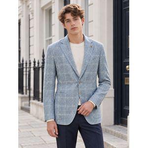 닥스 블루 [ZEGNA] 울실크린넨 체크 자켓 DMJA4BO82B2