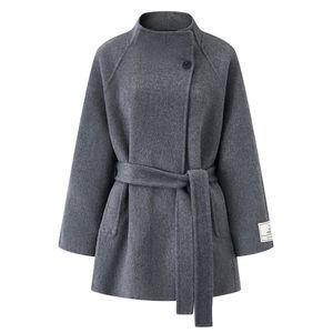 나인식스뉴욕 데일리 무드 하이넥 벨티드 하프 코트 (NQ4JH004L0)