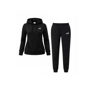 푸마 PUMA 스웨트 여성 트레이닝 세트 플리스 기모 운동복 짐웨어 런닝복 블랙 688162-01