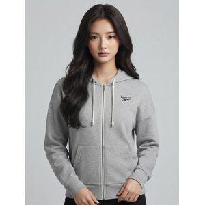 리복 여성 기모 후드집업 TE Fleece Fullzip - 그레이 / FU2226 REJU2F317G2