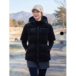 이지바이 투엘라 여성 글로우웜 후드 반팔 패딩 자켓(W7WJ02)