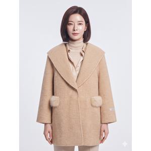 올리비아하슬러 울 블렌드 하프코트 2color