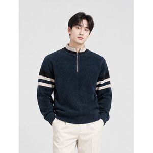 디바옴므 단가라 반목 집업 목폴라 니트 기모안감 티셔츠 남자 남성 스웨터 골프