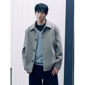 마인드브릿지 맨 두굿_캐시미어 오버핏 하프 코트_2colors / 블랙,멜란지 베이지