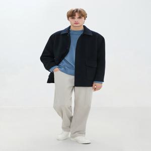 캐시미어 블렌디드 하프 코트