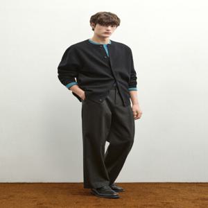 크루넥 가디건