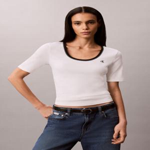 [CK] 여성 베이비립 스쿱 컷아웃 탑 47F247G YAF