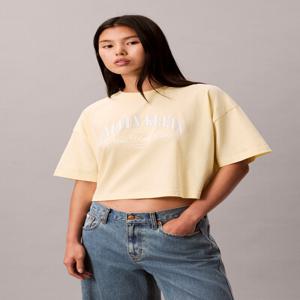 [CK] 여성 크롭드 박시 헤리티지 체스트 로고 티 47F813G ZRK