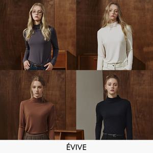 [EVIVE] 에비브 텐셀모달 기모 티블라우스 4종