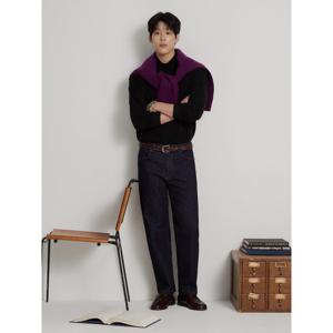 [빈폴] [Essential] 소프트 반터틀넥 티셔츠 - 블랙 (BC6X41E305)