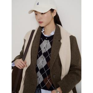 (빈폴레이디스) 해리스 트위드 세미오버핏 재킷  카키 BF6911C32H