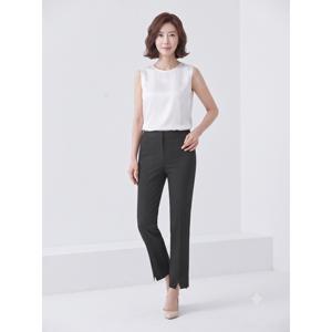[하프클럽/올리비아하슬러]블랙 하슬러 폴리 스판 일자팬츠 OHCMPT101