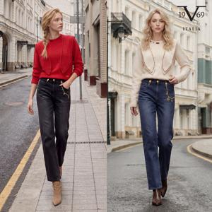 V19.69 ITALIA Classico 26FW 체인포인트 기모 데님 팬츠
